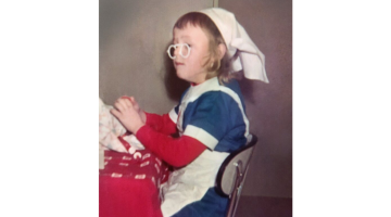 (Kinder)-foto (kleur) Nanette Haze verkleed als verpleegkundige